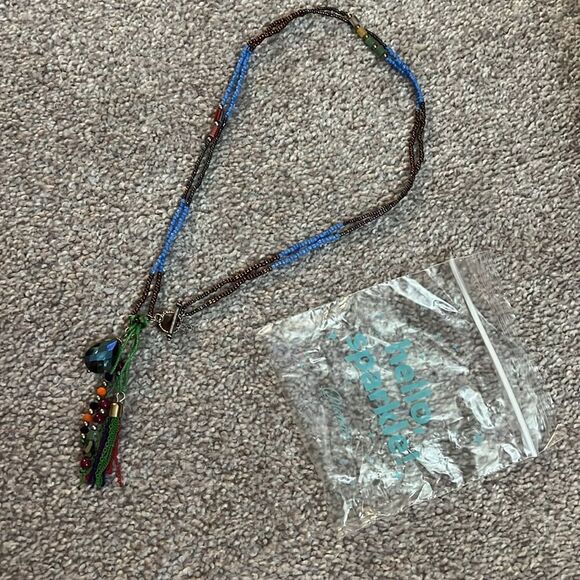 NEW Premier Designs beaded Tassel multi strand necklace - Picture 2 of 4